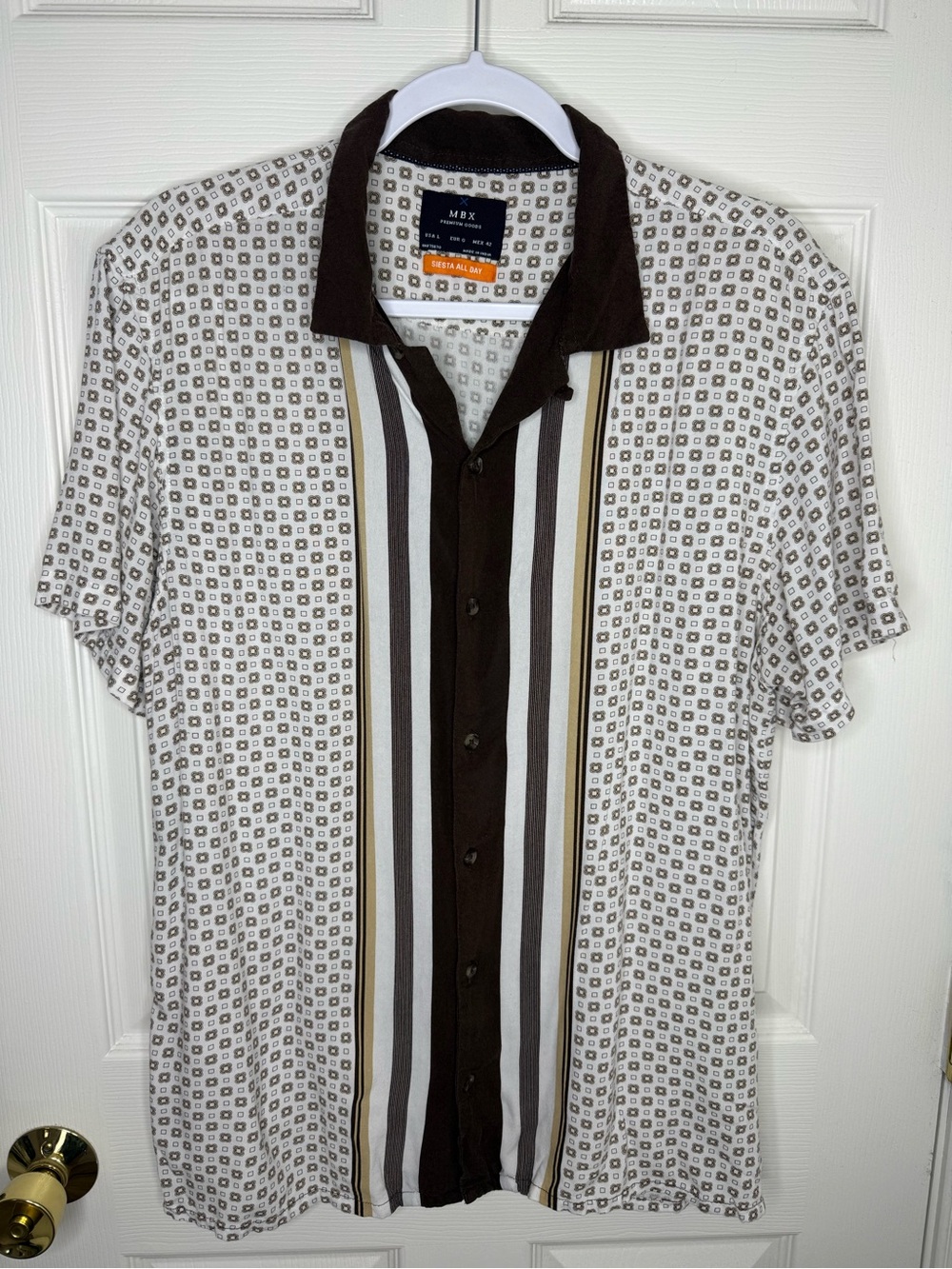 MBX Premium Goods “Siesta All Day” Button-Up Shirt – Men’s L